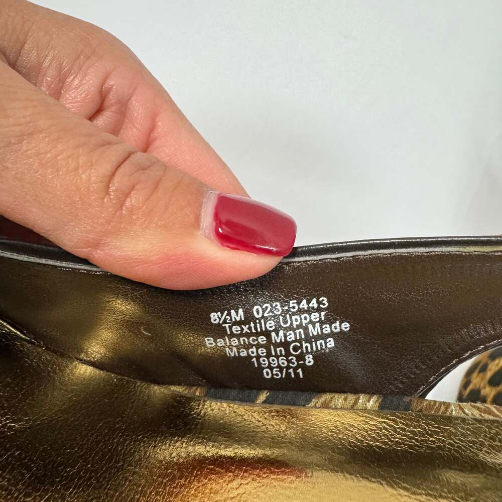 Nicole Miller Sexy Animal Print Slingback Pumps Size 8.5 - Picture 5 of 6